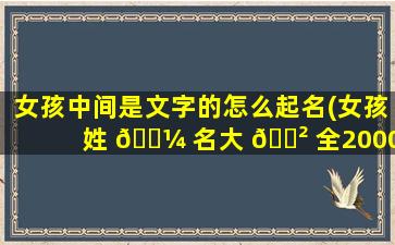 女孩中间是文字的怎么起名(女孩姓 🌼 名大 🌲 全20000个)